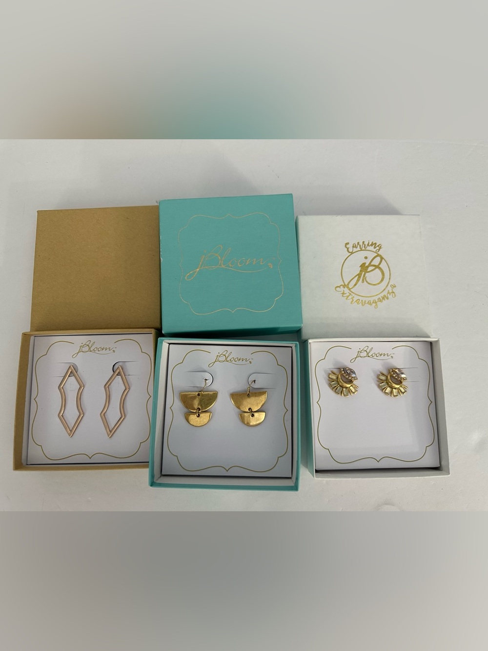 JBLOOM Bundle Earrings New In Box Gold Tone
